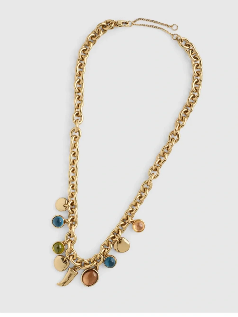 Madewell NWT Chunky Oval Chain Charm Necklace $78 Retail - Picture 1 of 3